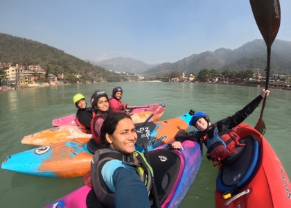 Ganga Girls India kayaking