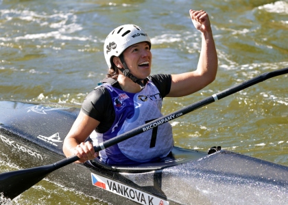 Czechia's Klara Vankova claimed her first world title on home waters Klara Vankova Czechia 2025 Ceske Budejovice wildwater canoeing